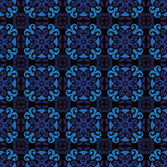 Nature Seamless Pattern Mushroom Plant Background Damask Art