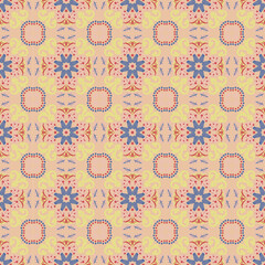 Nature Seamless Pattern Mushroom Plant Background Damask Art