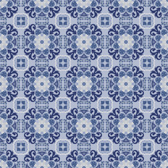 Nature Seamless Pattern Mushroom Plant Background Damask Art