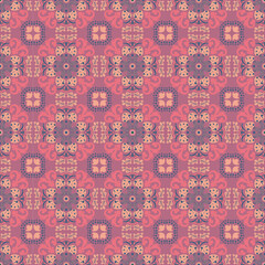 Nature Seamless Pattern Mushroom Plant Background Damask Art