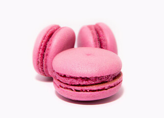 macaroon on isolated background, close up