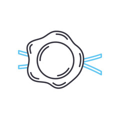 letter seal line icon, outline symbol, vector illustration, concept sign