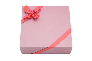 gift box with ribbon bow isolated