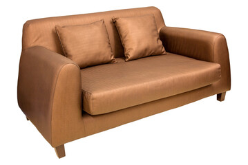 sofa furniture with pillow isolated with clipping path