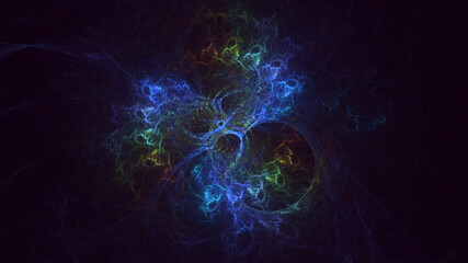 3D rendering abstract round light background