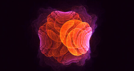 Obraz premium 3D rendering abstract multicolor fractal light background