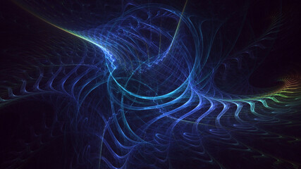 Obraz premium 3D rendering abstract multicolor fractal light background