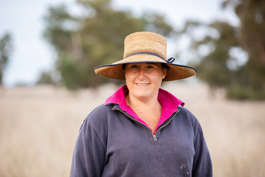Female farmer in the paddock