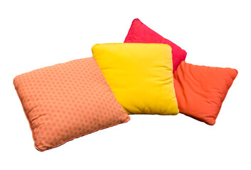 Colorful pillows isolated