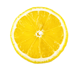 lemon slice isolated on transparent png background