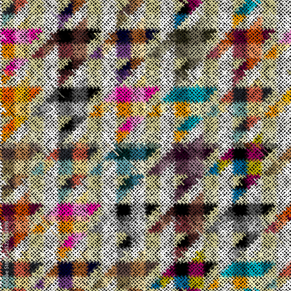 Poster Imitation of a texture of rough canvas. Seamless pattern.
