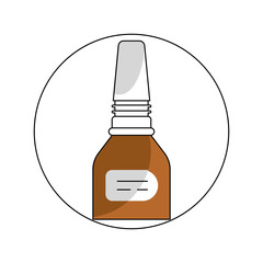 Round template pharmacy icon, medicament and pharmaceutical symbol