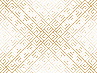 The geometric pattern with lines. Seamless vector background. White and gold texture. Graphic modern pattern. Simple lattice graphic design