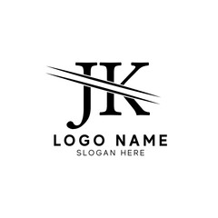 Initial Letter JK Logo Icon Design