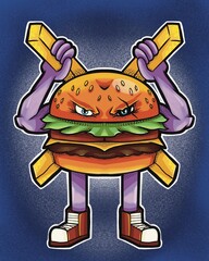 HAMBURGUESA SAMURAI © Cramikdesign