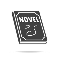 Novel book icon transparent vector isolated