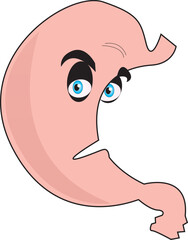 Stomach art show healthy stomach. Stomach illness illustration. Gastro Intestinal Tract . GIT