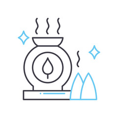 relaxation spa line icon, outline symbol, vector illustration, concept sign