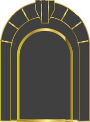 Abstract shapes in art deco style.