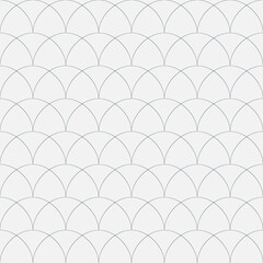 White seamless pattern delicate geometric arch, elegant background for textile design