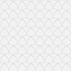White seamless pattern delicate geometric arch, elegant background for textile design