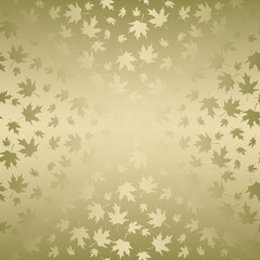 gold maple leaves on golden background - vector pattern - fall season