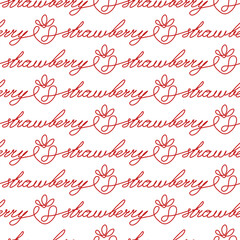 Seamless pattern drawn with a continuous line. One line art lettering 