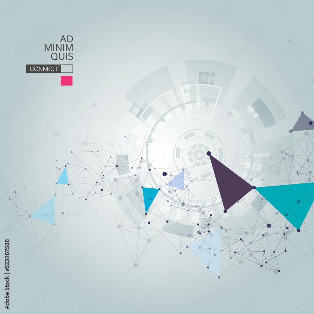 Aufkleber modern illustration for decoration design. network connection background. abstract vector illustrati