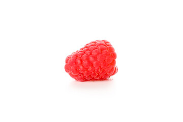 Fresh tasty raspberry isolated on white background