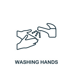 Washing Hands icon. Line simple icon for templates, web design and infographics
