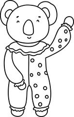 circus koala, circus animals concept