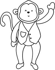circus monkey, circus animals concept