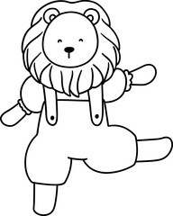 circus lion, circus animals concept