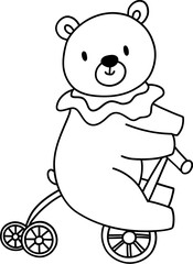 circus bear, circus animals concept