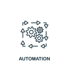 Automation icon. Line simple Industry 4.0 icon for templates, web design and infographics
