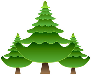 Christmas trees PNG vector Style