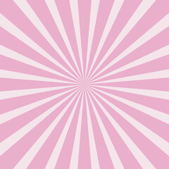 Pink and white sunbeams. Rays of sunburst. Abstract. Retro. Vintage. Stripes vector illustration.