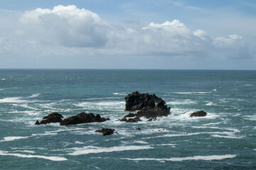 rocks and sea