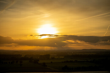 Sunset over the fields