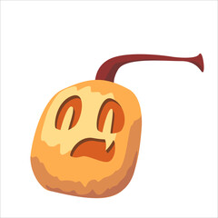 jack-o-lantern Halloween pumpkins. Smilling pumpkin. Flat isolated vector