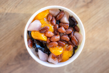 Top view of Taro ball bowl
