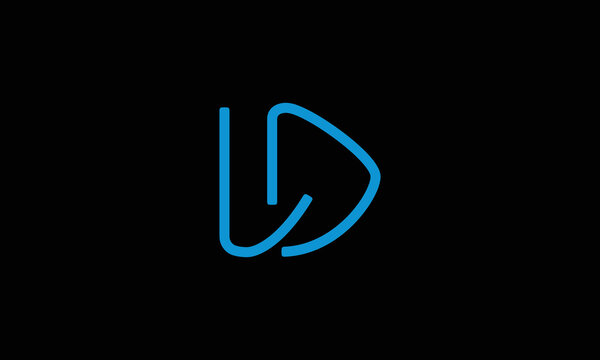  LD abstract vector logo monogram 