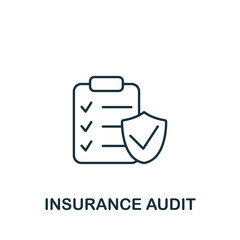 Insurance Audit icon. Line simple Insurance icon for templates, web design and infographics