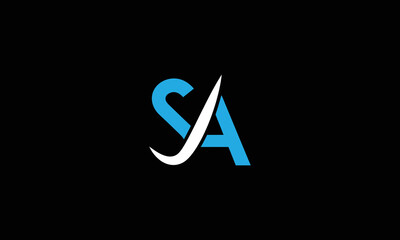  SA ,AS ,S ,A letters abstract logo monogram 