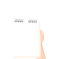 Hand Holding Paper Book Using Right Handed