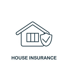 House Insurance icon. Line simple Insurance icon for templates, web design and infographics