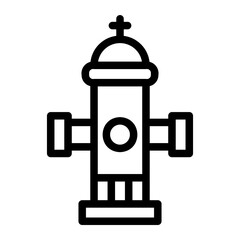 hydrant line icon