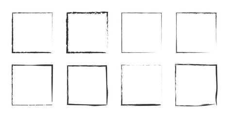 Square grunge frame. Dirty frame. Design element for banner, message, invitation, greeting card.