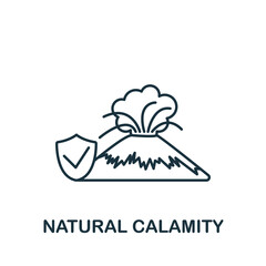 Natural Calamity icon. Line simple Insurance icon for templates, web design and infographics