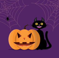 Bright composition on the theme of Halloween. - 523994764